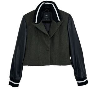 7 For All Mankind Faux Leather Bomber Jacket